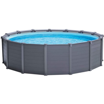 Intex bazen graphite gray panel 478 x 124cm sa peščanom pumpom 26384-1